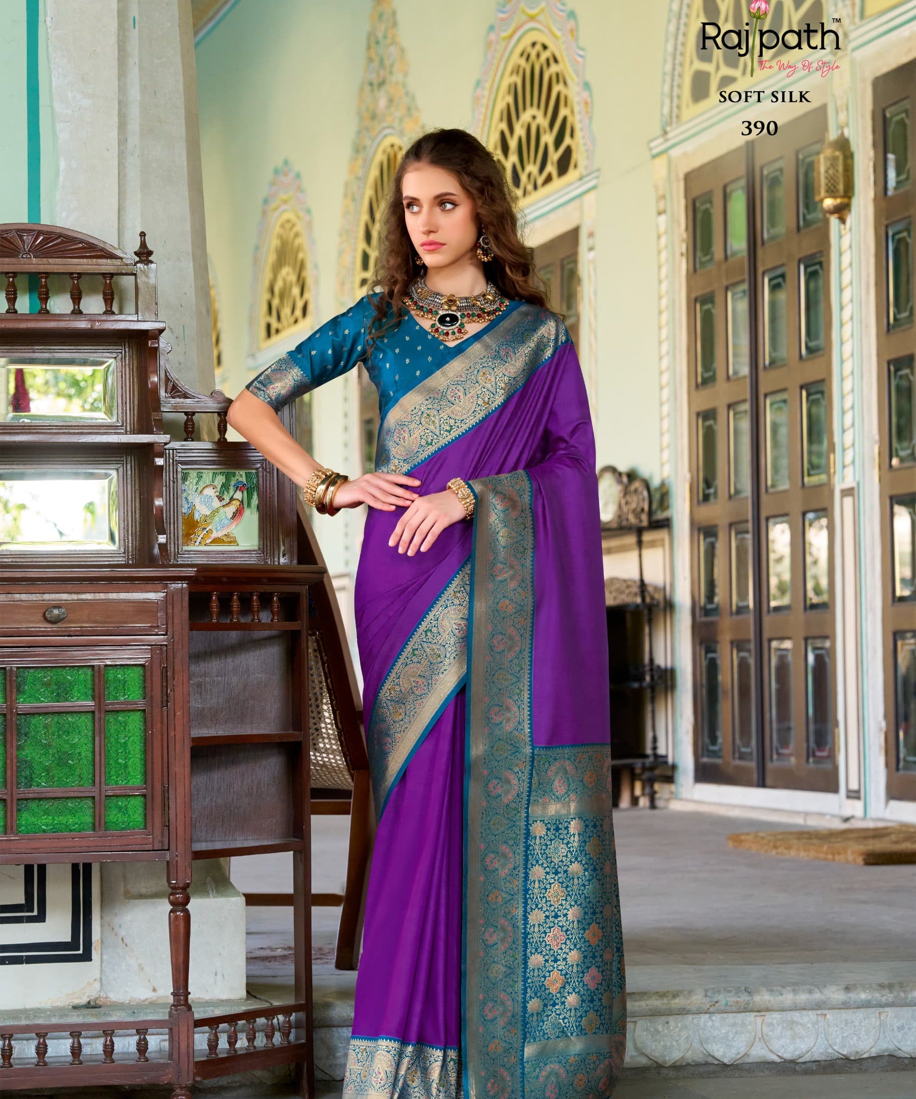 Designer Pure Chandan Silk Saree