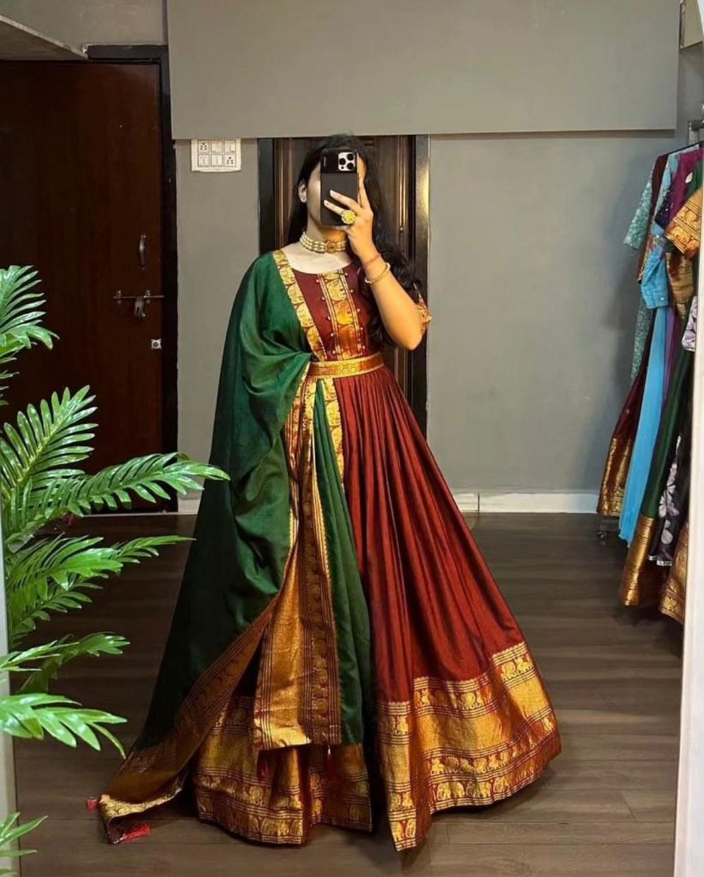 Treditional  Narayan Pet Gown