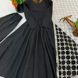 Black Ethnic Anarkali Gown