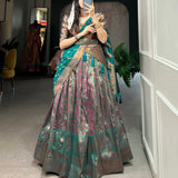 Elegant Jacquard Silk Lehenga