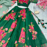 Pure Organza Silk Printed Lehenga Choli