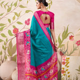 Rajvansh Tusser Checks Silk Saree