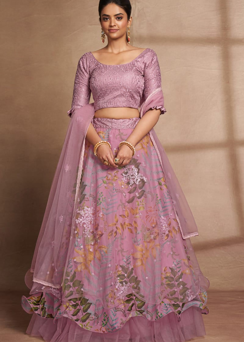 Organza Net Lehenga Choli