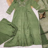 Exclusive Olive Green Ethnic Suit