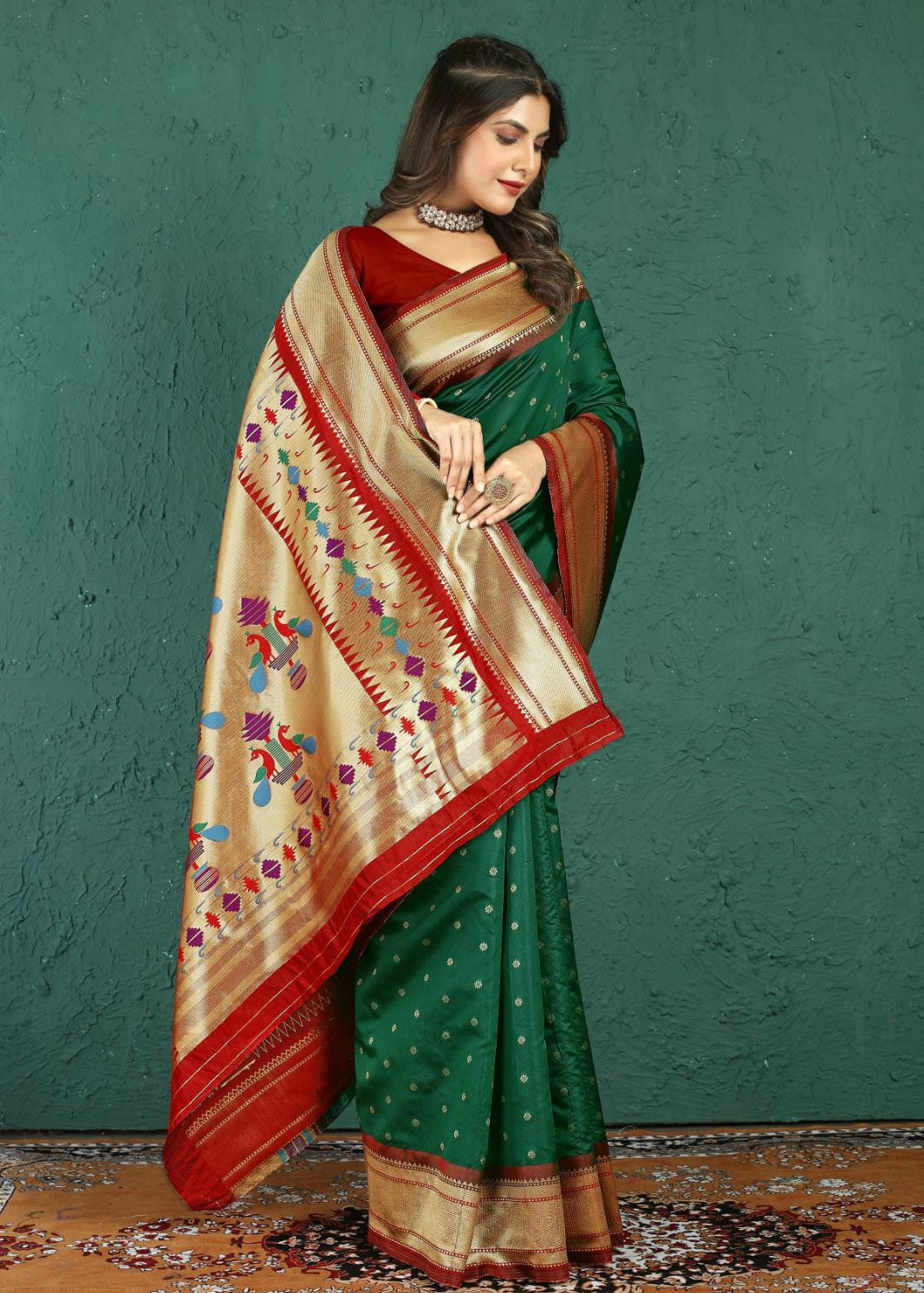 Elegance Pithani Soft SIlk Saree