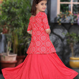 Kids Flower Printed Lehenga Choli