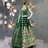 Green Colour Party Wear Silk Lehenga choli