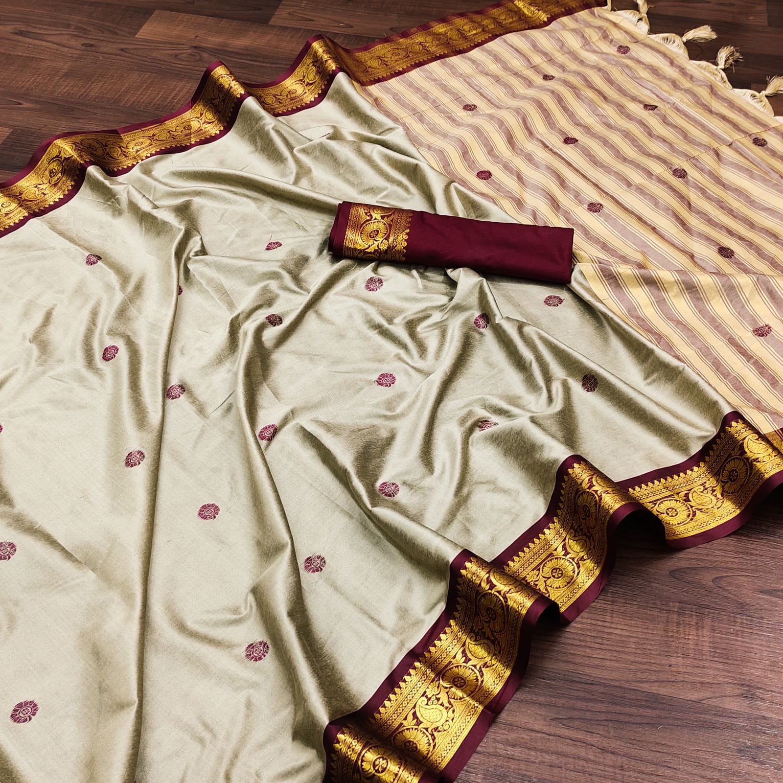 Pure Mercerised Cotton Silk Saree