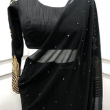 Presenting  New Foux Gorgette  Saree