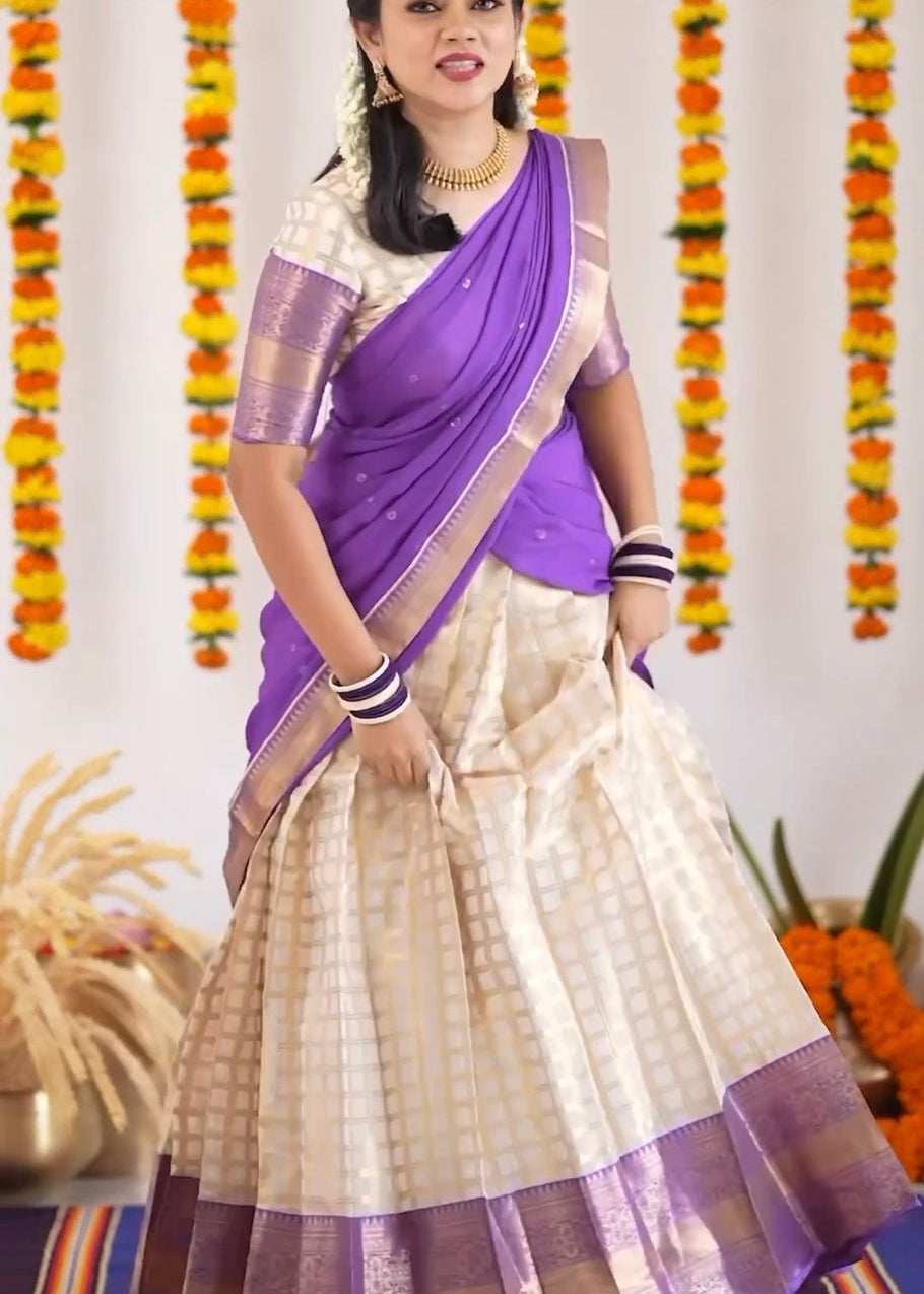 Traditional Onam Cultural Half Saree