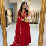 Classic Pink Georgette Gown