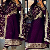 Heavy Embroidery Sequence Work Suit