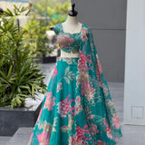 Exclusive Organza Floral Print Lehenga