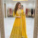 Stunning Embroidered Georgette Gown