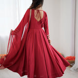 Classy Roman Silk Anarkali Gown