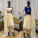 Ethnic Premium Chinon Silk Gown