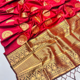 Beautiful Soft Chakrani Silk sareeGolden