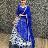 Blue Festival Lehenga Choli