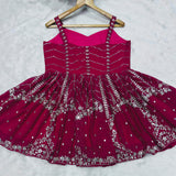 Stylish Pink Embroidered Top Sharara