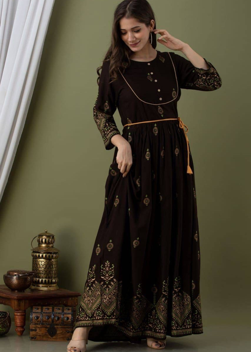 Beautifull Heavy Reyon  Dailywear Kurti Gown