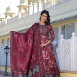 Stuning Dola Silk Anarkali Gown