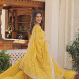 Faux Georgette  Anarkali Gown