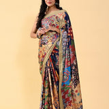 Exclusive Satin Silk Printed Saree