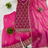 Pretty Georgette Embroidered Suit
