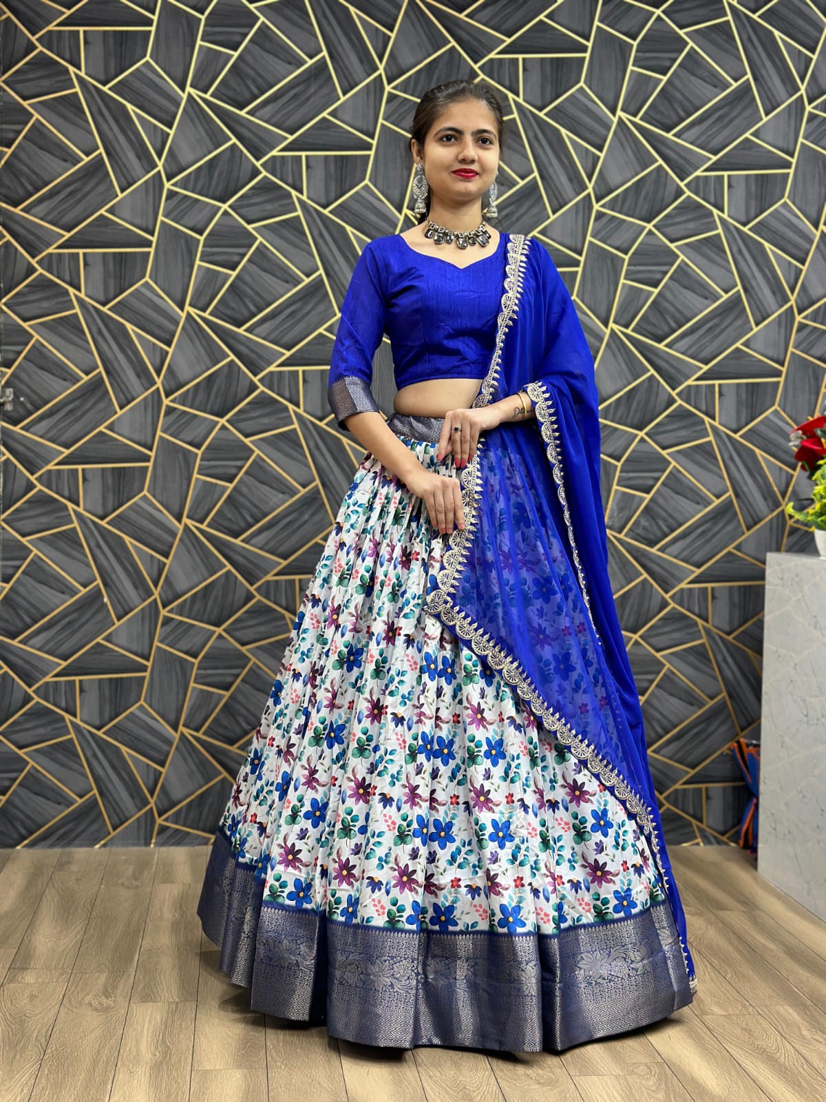 Blue Festival Lehenga Choli