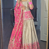 Heavy Pure Chinon Top Lehenga