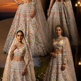 White Embroidered Wedding Lehenga