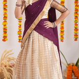 Traditional Onam Cultural Half Saree