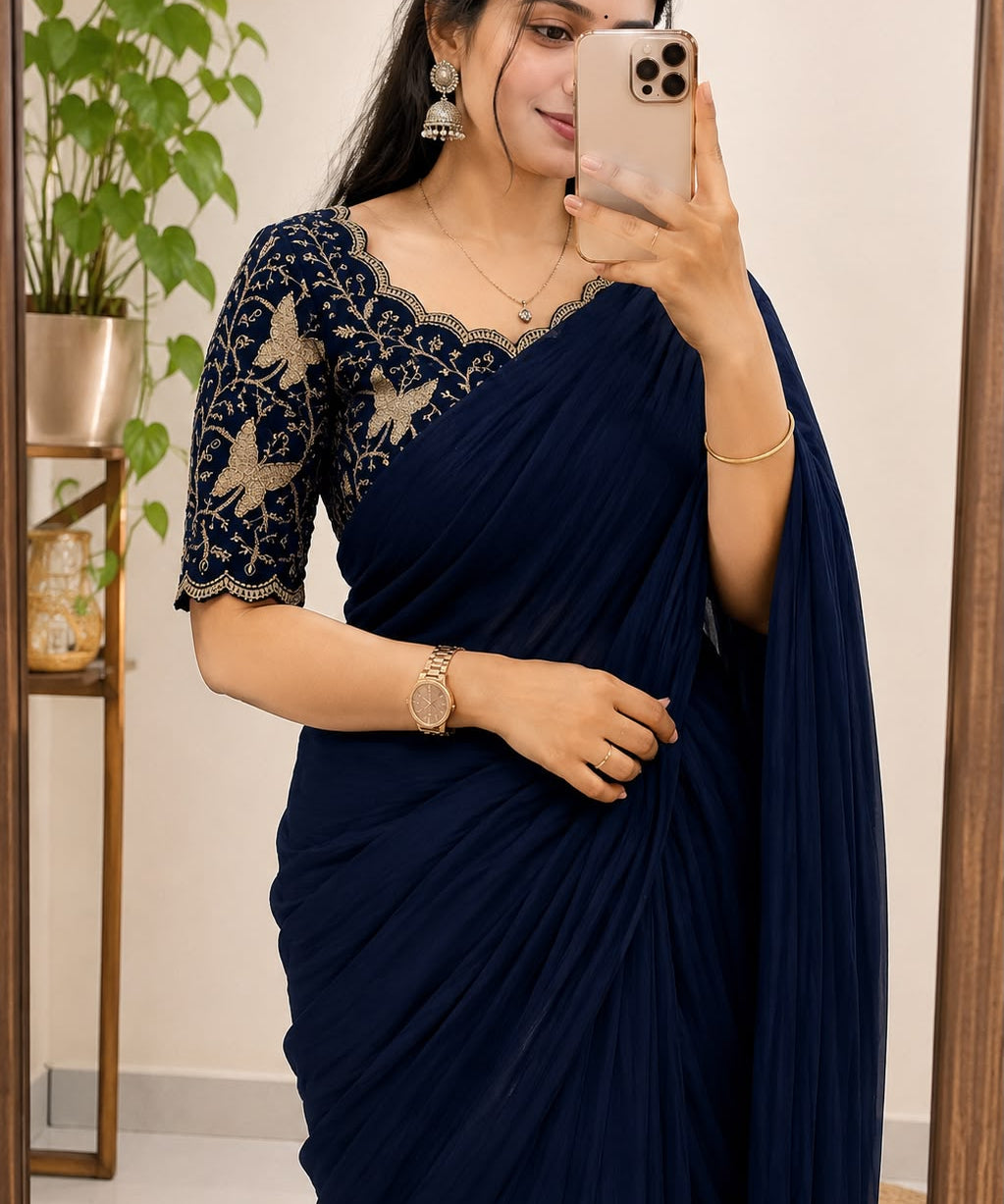 Beautiful Rangoli Cruch Silk Saree