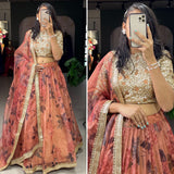 Designer organza lahenga