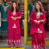 Red classy Heavy Top Sharara