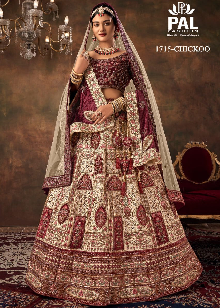 Premium  Bridal Velvet Wedding Lehenga