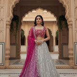 Glamorous Georgette Sequenced Work Lehenga