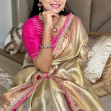 Golden Soft Tissue Silk Saree