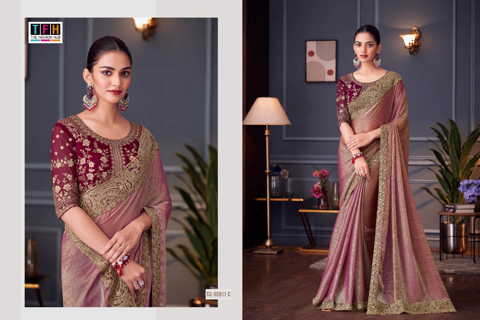 TFH Classic Embroidered Saree
