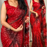 Embrace tradition With spray print saree