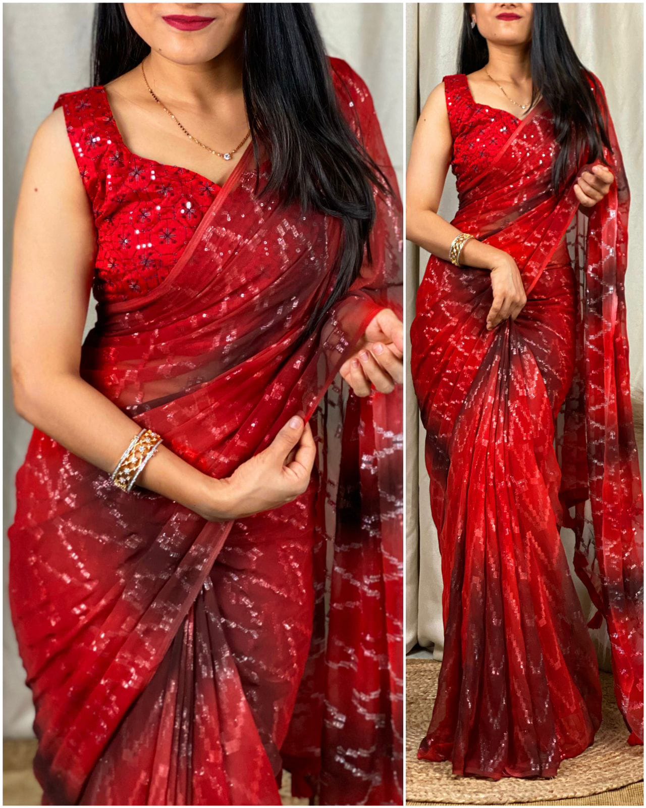 Embrace tradition With spray print saree