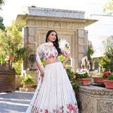 Shloka White Georgette Lehenga Choli