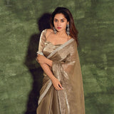 Heavy Handwork Daimond With Running Saree