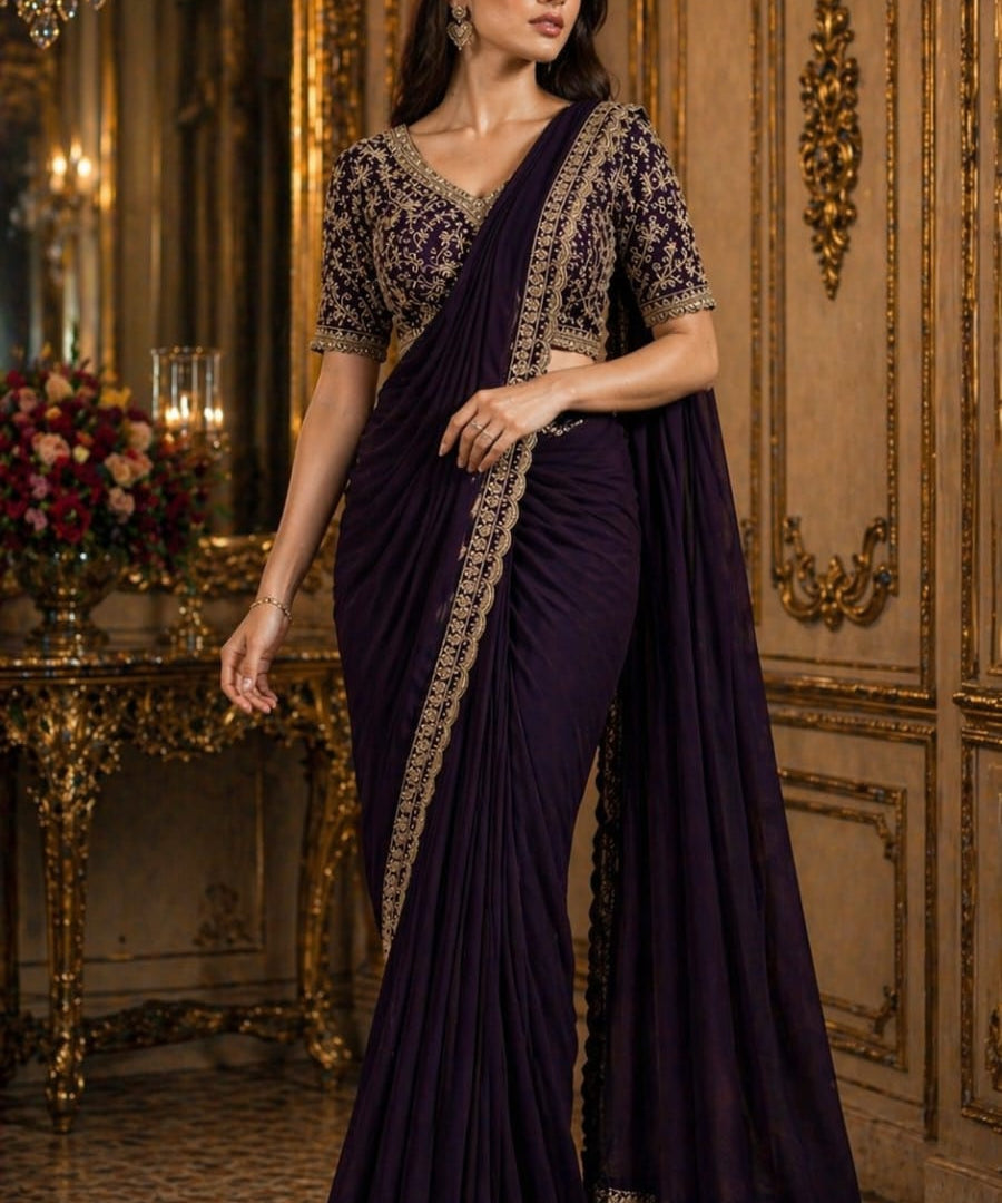 Aashvi Satin Silk Readymade Saree