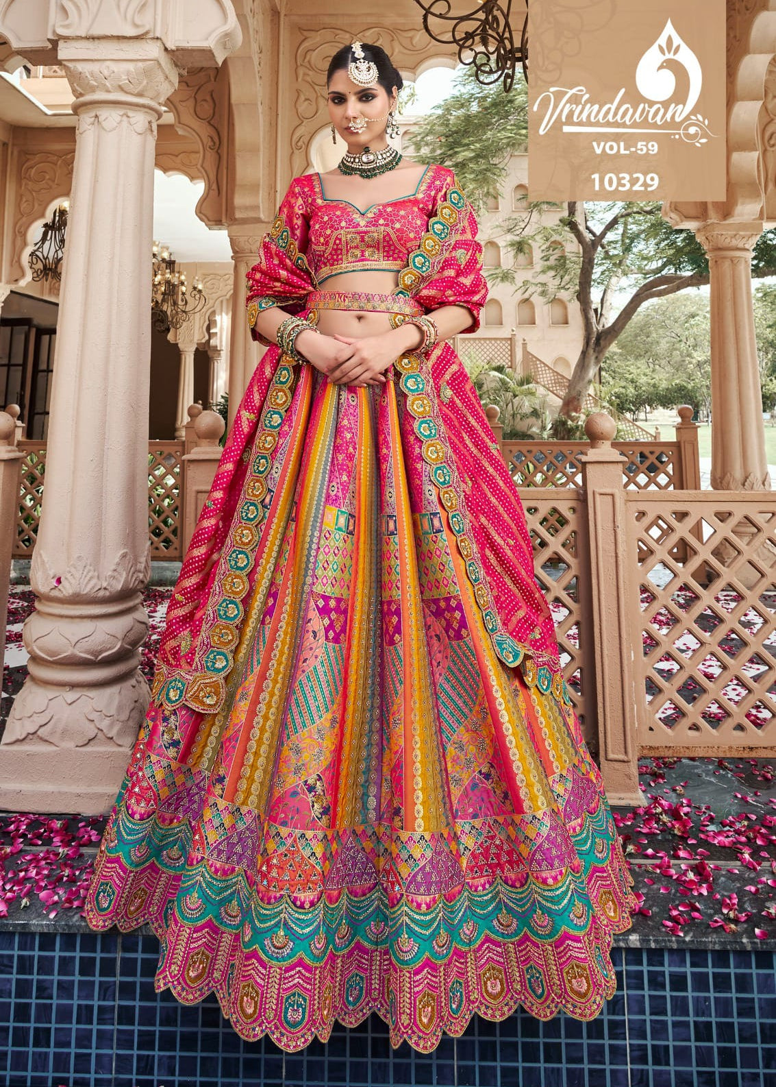 Vrindavan Premium Wedding Silk Lehenga