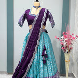 Pure  Kanjivaram  silk full stiched Lehenga