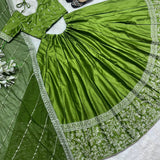 Beautifull Parrot Green Lehenga