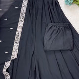 Black Designer Anarkali Suit