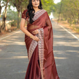 Designer Pure Burbury Silk Saree