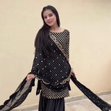 Black Partywear Suit Sharara